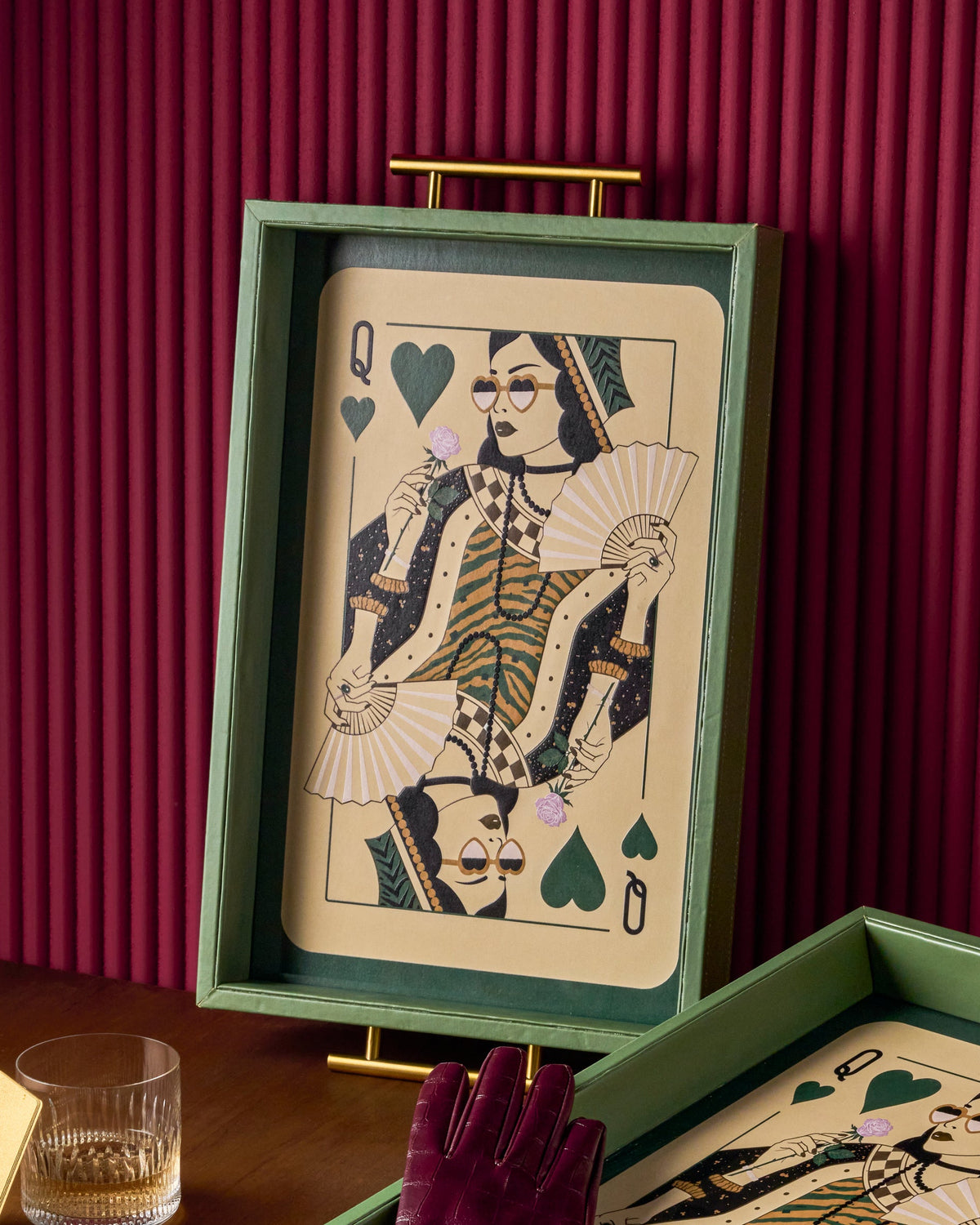 Retro Queen & King Tray Set